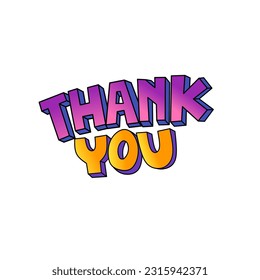 Thank you pop art vector