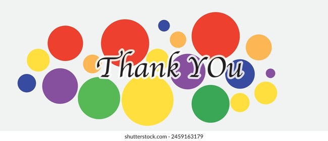 thank you post design with circle  on a white background