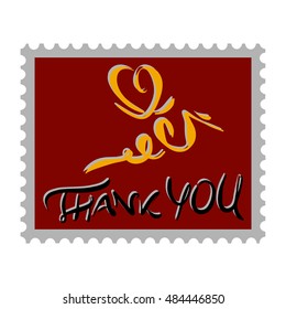 thank you postage stamp