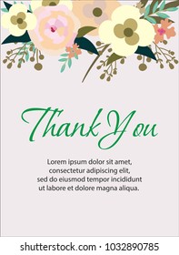 thank you postcard with flowers