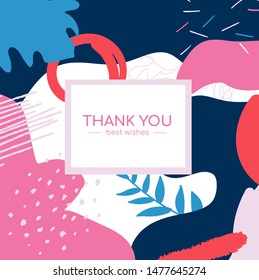 Thank you poster - modern vector minimalistic banner