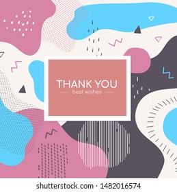 Thank you poster - modern vector abstract banner