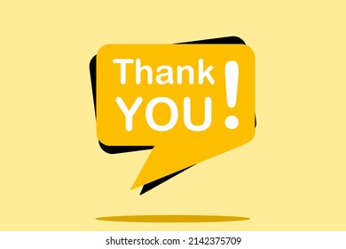 Thank you poster with spectrum brush strokes on a white background. Colorful gradient brush design. Vector paper illustration.