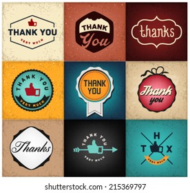 Thank You Poster/Card Designs in Vintage Style