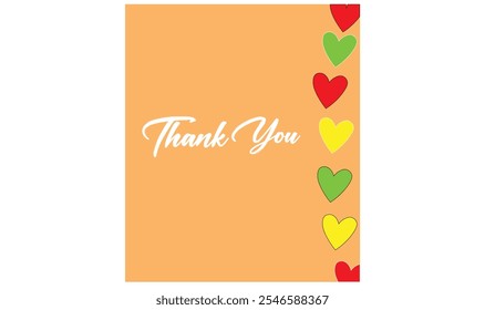 Thank You Purchase Print Card vector illustration Image for use.