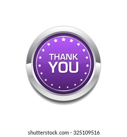 Thank You Purple Circular Vector Button