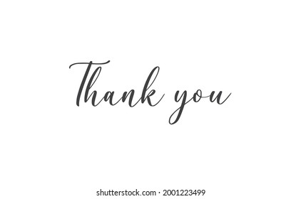 Thank you quote. Hand drawn calligraphic lettering. Modern Calligraphy for thanks message. Vector illustration.