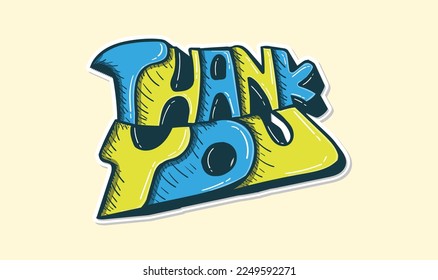 Thank you - quotes, wall decorations, vector stickers, handwritten words for any design production.