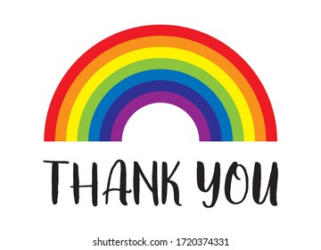 Thank You Rainbow Vector Image Stock Vector (Royalty Free) 1720374331 ...