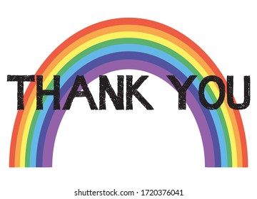 Gracias imagen vectorial arco iris