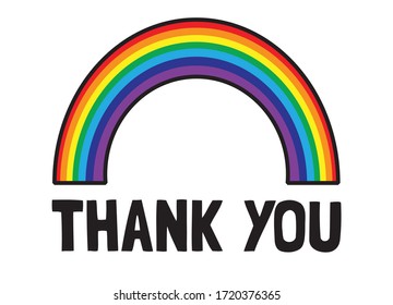 Vielen Dank für Ihr Vektorbild mit Regenbogen
