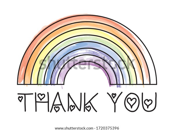 Thank You Rainbow Vector Image Stock Vector (Royalty Free) 1720375396 ...