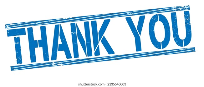 thank you red square grunge stamp on white