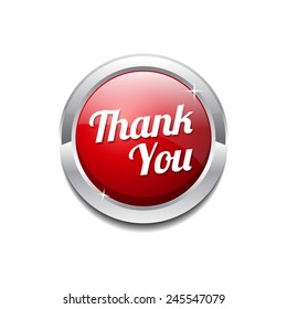 Thank You Red Vector Icon Button