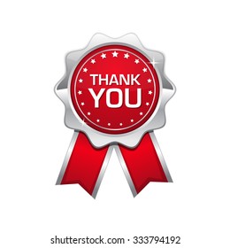 Thank You Red Vector Icon Design