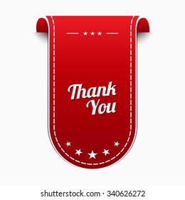 Thank You Red Vector Icon Design