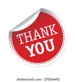 Thank YOU red vector sticker