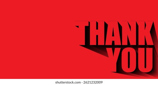 Thank you Retro speech bubble design in orange background Vector illustration