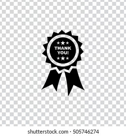 Thank you ribbon icon
