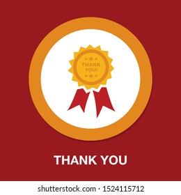 Thank you ribbon -  thank you note, appreciation and congratulations label