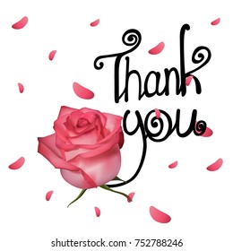 thank you with rose