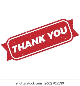 Thank You round stamp icon grunge distressed style 