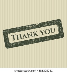 Thank you rubber seal with grunge texture