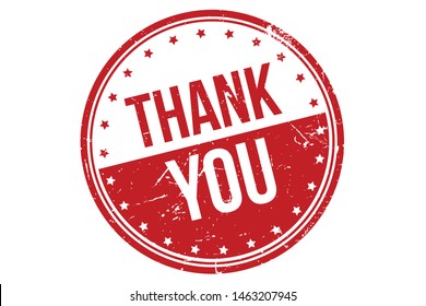 Thank You Rubber Stamp. Thank You Rubber Grunge Stamp Seal Vector Illustration - Vector
