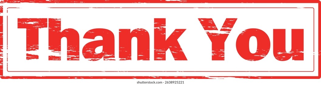 Thank You - Rubber Stamp with word Thank You 
