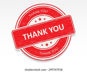 Thank you rubber stamp.Thank you grunge stamp.Vector illustration.