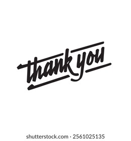 Thank You Script Vector File. Thank you hand lettering slogan. Custom hand lettering good for print, greeting cards, flyer, tshirt design, postcard, poster social media, etc. Vector Art.