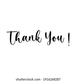 Thank You Sentence Black On White Stock Vector (Royalty Free ...