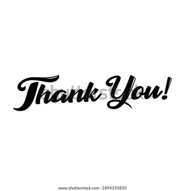 Thank You Sentence White Background Stock Vector (Royalty Free ...