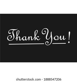 Thank You Sentence White On Black Stock Vector (Royalty Free ...