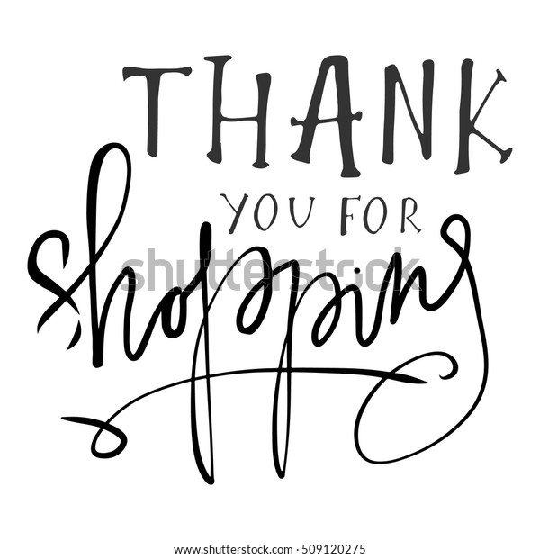 Thank You Shopping Shopping Motivational Quote Stock Vector (Royalty ...