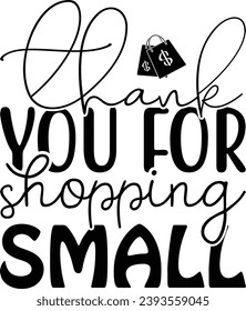 Thank You For Shopping Small - 2 svg