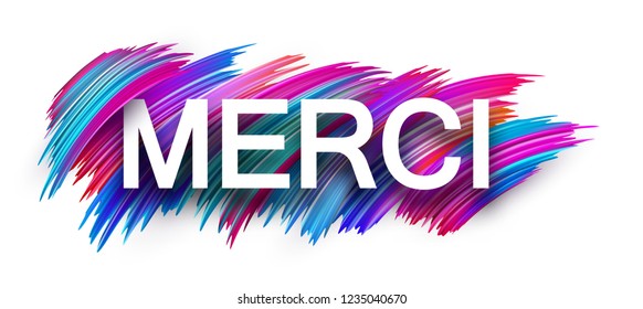 Thank You Sign Color Brush Stroke Stock Vector (Royalty Free ...