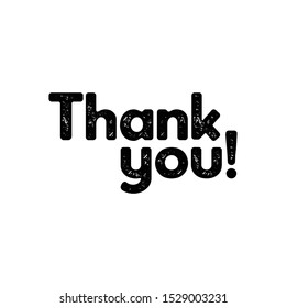 Thank You Sign Expressive Typography Stock Vector (Royalty Free ...