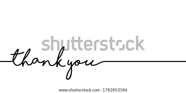 Thank you sign language Hand line pattern Cartoon drawn lettering