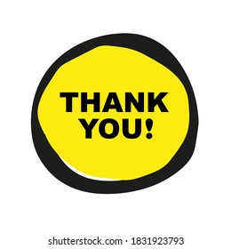 thank you sign on white background