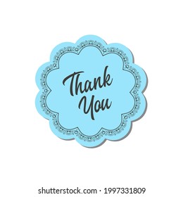 thank you sign on white background