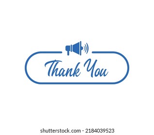 thank you sign on white background