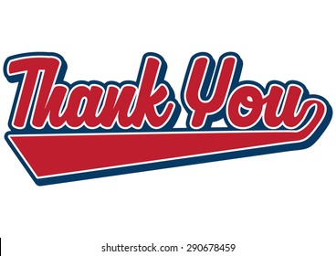 thank you sign in red and blue