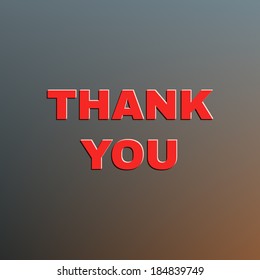Thank You Sign. Vector
