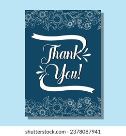 Thank you signature card vector illustration design
