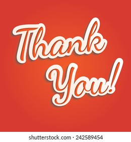 Thank You Signature Vector Sticker Illustration Stock Vector (Royalty ...