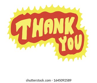 thank you slogan for t shirt print. vector.