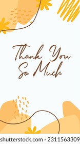 Thank you social media post background banner weding card template