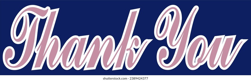 Thank you speech banner. Vector Isolated Navy Blue background