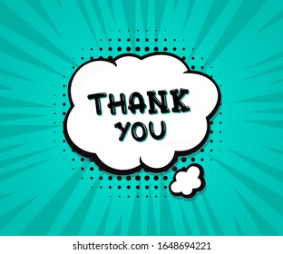 thank you speech bubble banner poster text sticker